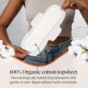 Cora 100% Organic Cotton Topsheet Pads Maxi Overnight Pads (24 Count)