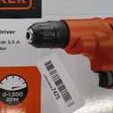 BLACK+DECKER Corded Drill, Variable Speed, 5.5-Amp, 3/8-Inch Keyless Chuck - Black