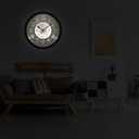 eYotto Night Light Wall Clock for Bedroom, Illuminated Wall Clocks Battery Operated Glow in The Dark Lighted Clock for Home, Living Room, Kitchen, Office, Easy to Read Large Display, 12Inch
