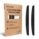 6 Inch 4Pcs 3D Carbon Fiber Texture Car Door Edge Protector Trim Strip Anti-Scratch and Anti-Collision Side Door Protectors Vehicle Exterior Accessories Sticker Black