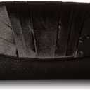 Jessica McClintock Angel Satin Tuxedo Flap Evening Clutch (One Size, Black)
