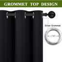 NICETOWN Room Separating Divider, Room Divider Curtain Screen Partition, Function Thermal Blackout Patio Door Panel, Sliding Door Insulated Curtain for Patio, Black, 8.3ft Wide x 10ft Long
