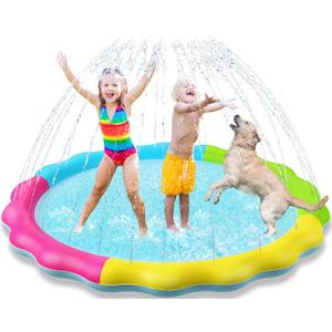 Jasonwell Splash Pad Sprinkler for Kids Splash Play Mat Outdoor Water Toys Inflatable Splash Pad Baby Toddler Pool Boys Girls Children Outside Backyard Dog Sprinkler Pool Age 1 2 3 4 5 6 7 8 9 L Jasonwell Splash Pad Sprinkler for Kids Splash Play Mat Outdoor Water Toys Inflatable Splash Pad Baby Toddler Pool Boys Girls Children Outside Backyard Dog Sprinkler Pool Age 1 2 3 4 5 6 7 8 9 L