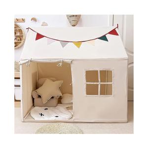 Kids Tent Indoor Playhouse, Kids Play Tent Large Kid Playhouse Toys Toddler Tent Play House with Pennant Banners, Kid Toys for Boy Girl Birthday House Gift