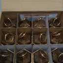 LLQ 12Pcs Mini Lantern with LED Tea Light, Garden Fairy Party Decorations, Battery Included, Vintage Lanterns Decorative, Hanging Candle Lanterns for Halloween Christmas Wedding Table Centerpiece (Bronze)