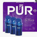 PUR Water Pitcher & Dispenser Replacement Filter 3-Pack, Genuine PUR Water Filter, 2-in-1 Powerful and Faster Filtration, 8-Month Value, Blue (PPF900Z4)