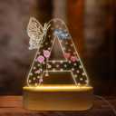 COSHAYSOO Initial Earring Holder Organizer Acrylic for Tween Preteen Teen Girls, Unique Easter Basket Stuffers Birthday Gifts for 8 9 10 11 12 13 14 16 18 Year Old Girl Vanity Accessories Letter A