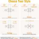 HOSOM 2-Pack Interior Door Handles, Passage Door Handles, No Locking Door Handle Set for Hallway Closet, Wave Style Lever Doors Handle Interior, Satin Nickel Door Knob