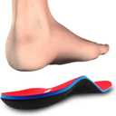 PCSsole Orthotic Arch Support Shoe Inserts Insoles for Flat Feet,Feet Pain,Plantar Fasciitis,Insoles for Men and Women Red (Mens 6-6 1/2 | Womens 8-8 1/2 (9.84 Inch))