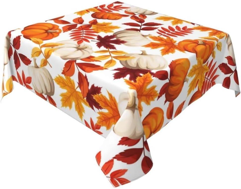 BETGINY Fall Tablecloth 54x54 Inch Square Rustic Thanksgiving Pumpkin Maple Leaves Tablecloths Fabric Farmhouse Autumn Table Cloth Decorative for Picnic Party Holiday Home Indoor Outdoor BETGINY Fall Tablecloth 54x54 Inch Square Rustic Thanksgiving Pumpkin Maple Leaves Tablecloths Fabric Farmhouse Autumn Table Cloth Decorative for Picnic Party Holiday Home Indoor Outdoor