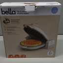 bella Flip-n-Store Waffle Maker with EverGood Ceramic Nonstick Coating, Fits-anywhere Kitchenware, Power Indicator Light, Cool Touch Handle & Cord Wrap, 7 Wide & 1" Deep Plates, 1000 Watt, Oatmilk
