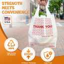 Glotoch Thank You Plastic Bags with Handle White (350 Count), 11.5 x 6.5 x 21" Grocery Shopping T-shirt Bags for Restaurants, Convenience Store,Takeout,To Go, Retail Merchandise, Supermarket