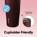 Owala FreeSip Sway Insulated Stainless Steel Water Bottle with Two-Way Spout, Built-In Straw and Handle, Made for Travel, School, and Sports, 40oz, BPA Free, Leak Proof, Black Cherry