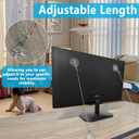 2 x 6 Pack Adjustable 50" Stainless Steel TV Safety Straps for Flat Screen, No Drill Anti Tip Furniture Anchors, Furniture Wall Anchors for Baby Proofing, TV Earthquake Straps (Round)