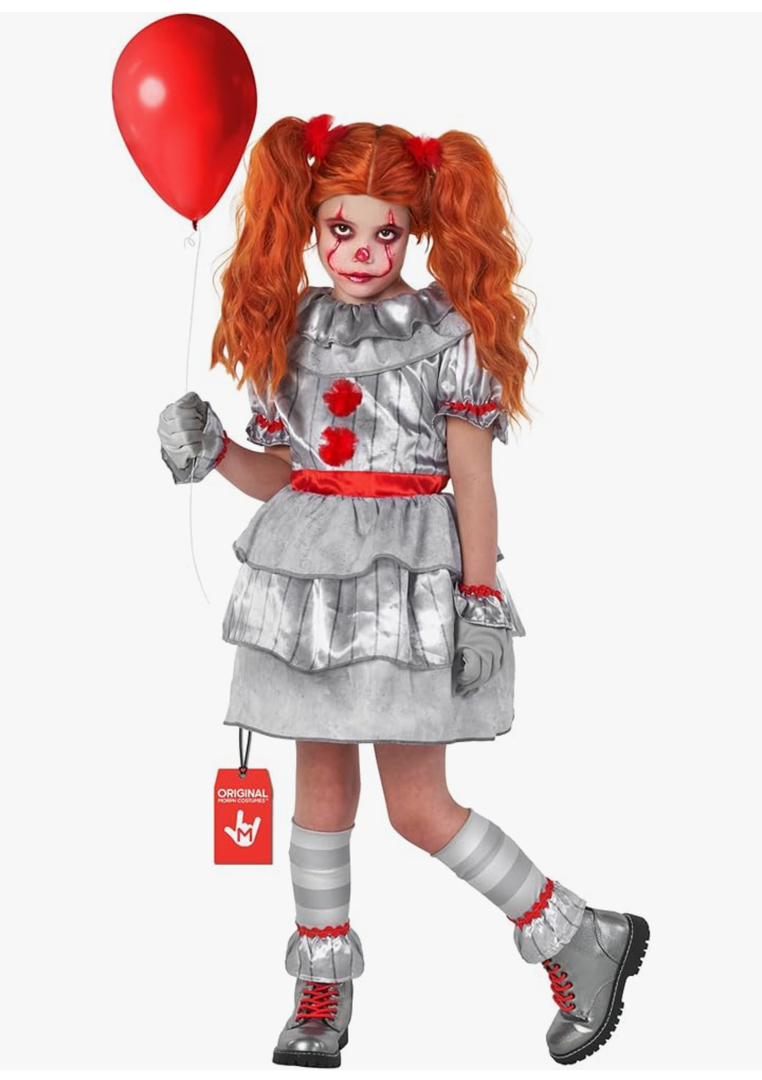 Morph Scary Clown Costume For Kids, Scary Clown Costume, Girls Halloween Costumes, Halloween Costumes For Kids M