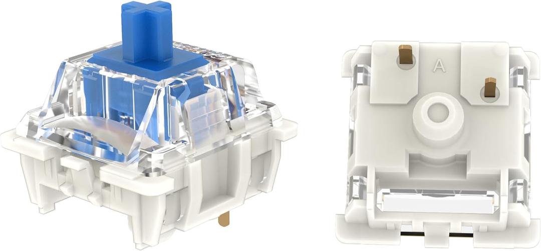 GATERON G Pro 3.0 Switches Pre-lubed 5 pinS RGB Linear for Gaming Mechanical Keyboard (Blue, 35PCS)