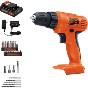 BLACK+DECKER 20V MAX POWERCONNECT Power Drill Cordless Drill Driver Electric Screwdriver with 30 Piece Bit Set and Drivers Kit, Battery and Charger Included (LD120VA)