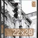 MCS Trendsetter 22x28 Poster Frame Black High-Gloss, Vertical & Horizontal Wall Hanging Large Picture Frame for Photos, Posters & Art Prints (2-Pack)