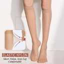 12 Pairs Knee High Stockings for Women, 20 Denier Sheer Nylon Socks for Women (Black)