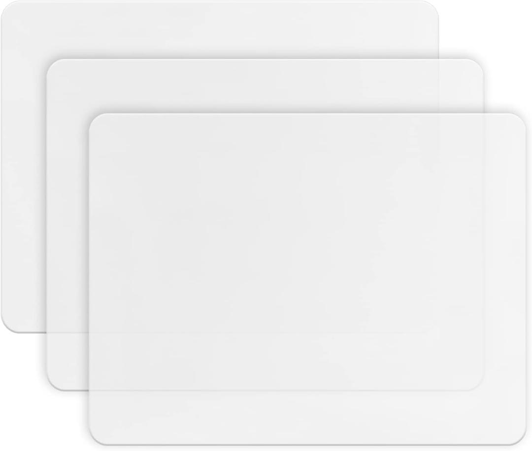 Gartful 3PCS Medium Silicone Mat for Crafts, Resin Jewelry Casting Molds Mat, Placemat, Multipurpose Countertop Protector Pad for Nail Arts, Paints, Epoxy, Resin, Translucent(15.7 x 11.8 inch)
