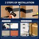 4 Pcs 4" x 4" Strap Post Ties, Heavy Duty Brackets for 4x4 Wood Posts - Ideal for Deck, Fence, Gazebo Construction