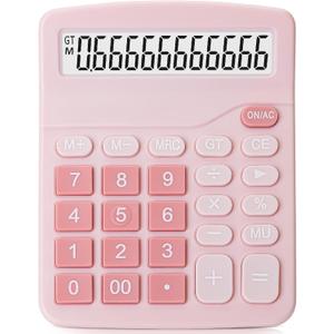 Mr. Pen Pink Large Display Desktop Calculator