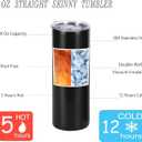 24 Pack 20 Oz Straight Skinny Tumblers,Individually Gift Boxed Stainless Steel Slim Skinny Tumbler Set Bulk, 20 Oz Insulated Slim Thin Travel Tumbler Cup for Diy, Black