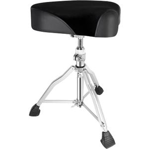 EASTROCK Drum Throne Drum Seat Height Adjustable, Rotatable Padded Drum Stools Motorcycle Style Drum Chair with Anti-Slip Feet for Drummers, Adult