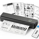 NDYIN Portable Printers Wireless for Travel, N80 Wireless Thermal Printer Bluetooth Inkless Printer Support 8.5" X 11" US Letter & A4, Compatible with iOS, Android, Laptop