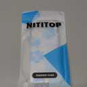 NITITOP Compatible with iPhone 11 Case Cute Clear Aesthetic Floral Flower Hibiscus Pattern for Girls Women Soft TPU Full Camera Lens Shockproof Protective Phone Cover - Blue