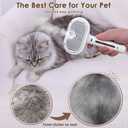 Rechargeable Cat Grooming Brush with Steam - Removes Static Hair, Easy to Clean, Friendly for Dogs (White)
