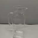 2-Pack 0.5 Gallon Glass Pitcher with Lid & Spout, Borosilicate Carafe for Hot/Cold Drinks, Large Iced Tea Water Jug with Handle, Fridge Safe & Dishwasher Safe