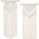 Dahey 2 Pcs Macrame Wall Hanging Woven Tapestry Wall Art Decor - Beautiful for Boho Home Decor, Apartment, Nursery, Party Decorations, 26" L13" W, Medium