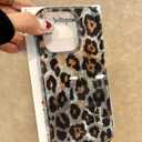 Mephoro Leopard Print Case for iPhone 14 Plus, Fashion Luxury Phone Case for Women and Girls Cute Aesthetic Shockproof Cover for 14 Plus Women Girls 6.7 inches (Borwn)