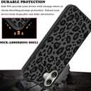 3 x KANGHAR Case Compatible with iPhone 16 Pro,Black Leopard Design,Tire Texture Non-Slip +Shockproof Rugged TPU Protective Case for iPhone 16 Pro 6.3 Inch