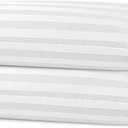 Thin Flat Soft Low Pillows Standard Size Set of 2, Down Alternative Filled Bed Pillows for Side Back and Stomach Sleepers 20x26
