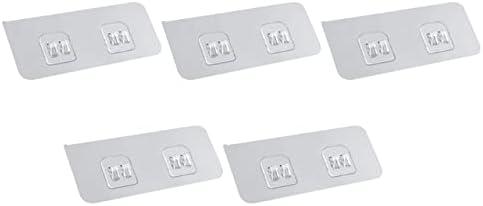 Seamless Adhesive Hooks Wall Mount Rack Strong Non-Marking Patch Patch Accessories Grab Hook for Racks Baskets Home Supplies,6x14cm 5pcs