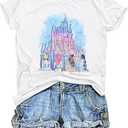 AMWIPE Magical Shirt for Women Princess Shirt Dress Graphic Tee Funny Family Vacation Tshirt Holiday Tops Size 2-XL