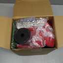 Riceshoot Christmas Window Decorations 9ft Christmas Garland Ornaments with Xmas Balls Silver Curling Ribbon Lights and Large Red Bows for Home Kitchen Window Decor Garden Holiday Party Decorations