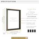 MCS Canvas Float Frames 12x16 Frame, Black & Gold for Finished Canvases, Vertical & Horizontal Wall Hanging Large with Adhesive for Canvas Paintings (1-Pack)