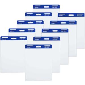 Comix Sticky Easel Pad, 25 x 30 Inches Flip Chart Paper for Teachers, Large Self Stick Easel Paper for Office School Classroom Supplies, 30 Sheets/Pad, 10 Pads/Pack
