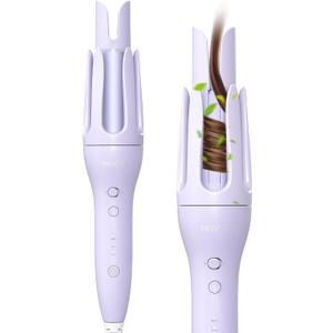 NOVUS 1.25 Inch Rotating Curling Iron for Effortless Waves and Beach Curls, Auto Hair Curler with 60M Ions Anti-Scald, Fast Heating for Hair Styling