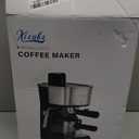 6 Bar Espresso Machine, 800W Compact Coffee Maker with Stainless Steel Cup Warmer, Steam Milk Frother, Automatic Pressure Relief, Cappuccino & Latte Maker, Black, for Home and Office