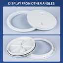 Smartmarine Boat Hatch White 4" 6" 8" Round Non Slip Inspection Hatch w/Detachable Cover for Marine Boat Yacht (8 inch)