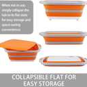 Tiawudi Large Collapsible BBQ Prep Tub with Lid(4.22 Gal/16L), Foldable Camping Sink with Colander, Cutting Board, Dish Basin for Kitchen, Bowl, Vegetable and Fruit, Storage Basket for Picnic, 20"L x 16.3"W