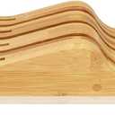 ROYALHOUSE Bamboo Knife Block Holder, In-Drawer Knife Drawer Organizer,Knife Block without Knives, Fit for 7 Knives, Perfect for Home and Chefs, Gift for Any Occasion and Housewarming