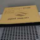 Elevated Cat Ramp for Litter Box, 2 Steps Cat Pedal Step Stool with Wooden Base, Detachable Double Layered Cats Litter Trapper, Suitable for Small&Elderly Cats, Non-Slip(Dark Grey)