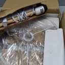 Bedroom Floor Lamp Farmhouse Floor Lamps for Living Room Mid-Century Pole Lamp Linen Lamp Shade, Standing Tall Lamps for Bedrooms and Office (White)