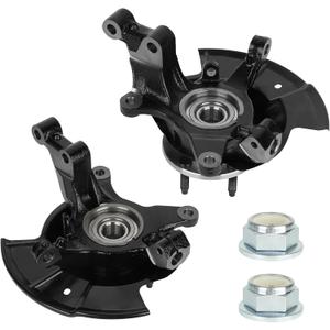 TadaMark Set of 2 New Front Steering Knuckles & Wheel Bearing Hub Assembly