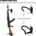 UNITEDPOWER Gun Rack Wall Mount, Metal Shotgun Rack Indoor, Adjustable Rifle Storage Holder with Soft Padding, Gun Display Stand for Closet, Version Parallel to The Wall